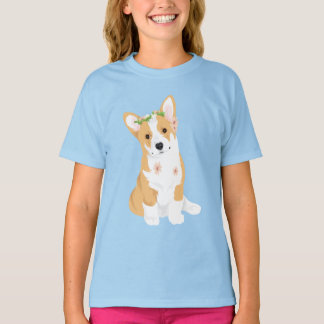 LuluBelle den nätt corgien med blommakronan T Shirt