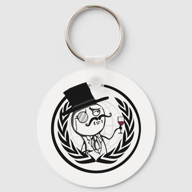 LulzSec-anonym Logotyp Nyckelring (Framsida)