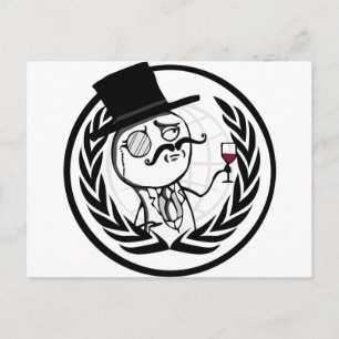 LulzSec-anonym Logotyp Vykort