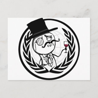 LulzSec-anonym Logotyp Vykort