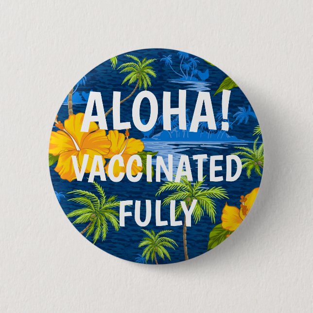 Lumahai Beach Gömt Hawaii Aloha Vaccinerad Knapp (Framsida)