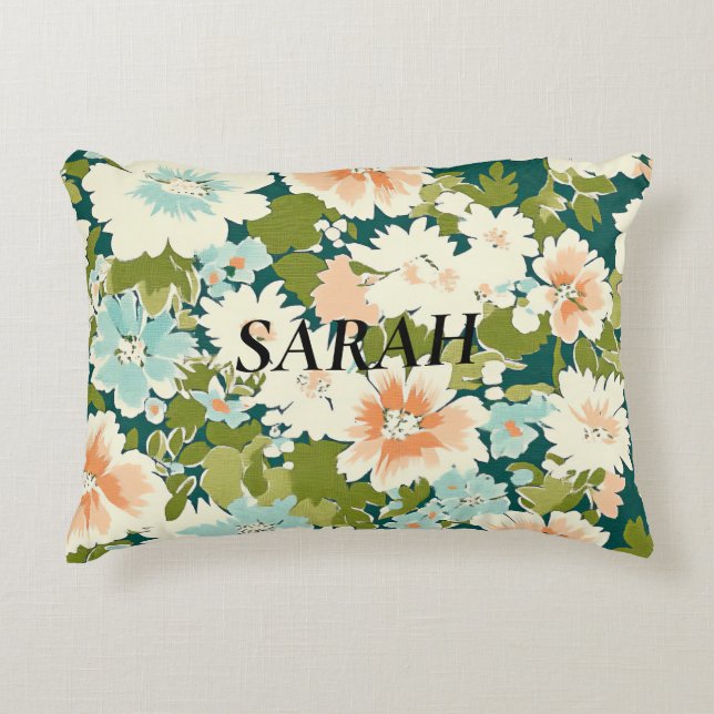 Lumbalfyllning för blommar prydnadskudde (Framsidan)