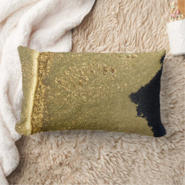 Lumbalkudde för abstrakt i guld-glitter lumbarkudde