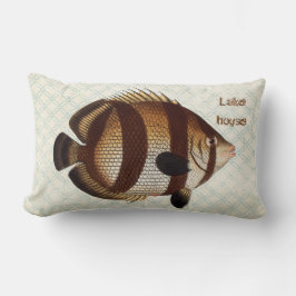 Lumbar Dekorativ kudde i Fish Blue Beach House