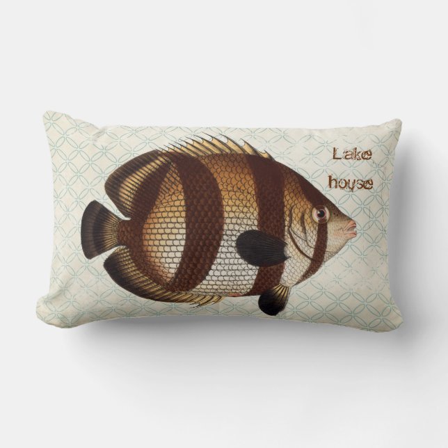 Lumbar Dekorativ kudde i Fish Blue Beach House (Framsida)