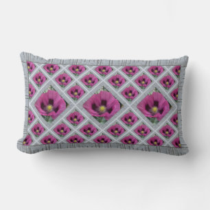 Lumbar Dekorativ kudde med Magenta Poppies