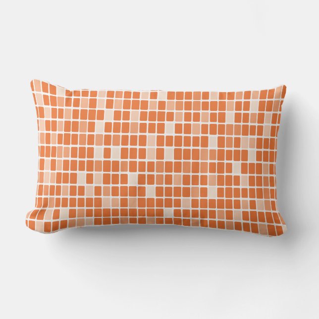 Lumbar för Tangerinerektangelmosaik Lumbarkudde (Framsida)