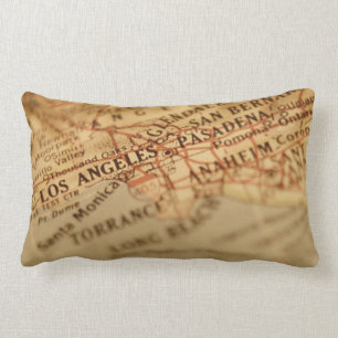 Lumbar kudde Los Angeles Vintagekarta