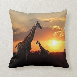 Lumbar Pillow - Giraffes i Afrika Kudde