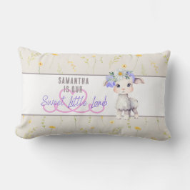 Lumbar Pillow med sött litet lamm Personlig Lumbarkudde