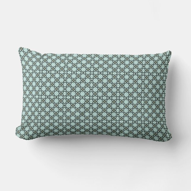 Lumbar Pillow Sea Blues Micro Mönster Lumbar Pillo Lumbarkudde (Framsida)