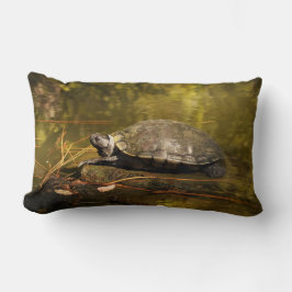 Lumbar Pillow - Turtle on Log in Pond Lumbarkudde