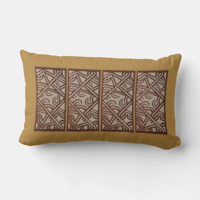Lumbar Pillow with art inspired by New Guinea Lumbarkudde (Baksida)