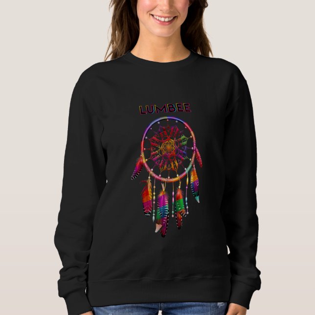 Lumbee Native Indian Colorful Dreamcatche T Shirt (Framsida)
