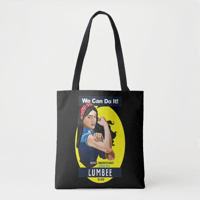 Lumbee Native Indian Woman Aldrig underst Tygkasse (Framsida)