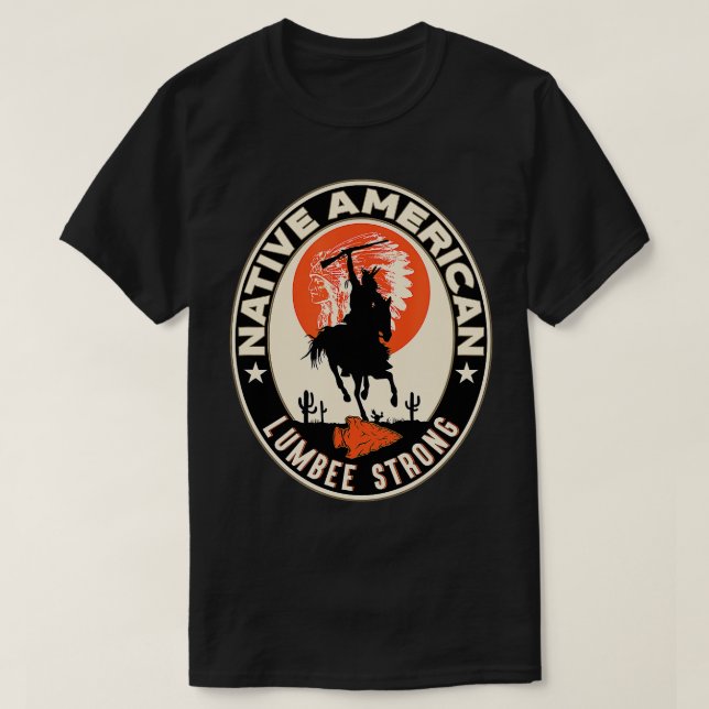Lumbee Tribe Native Indian Pride Art Deco T Shirt (Design framsida)