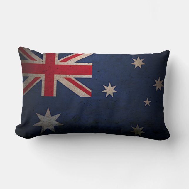 Lumber Cushions - Australiens Flagga av Vintage Lumbarkudde (Framsida)