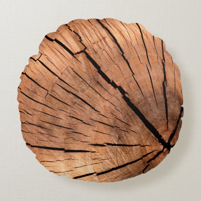 Lumber log wood tree cross section rund kudde (Framsidan)