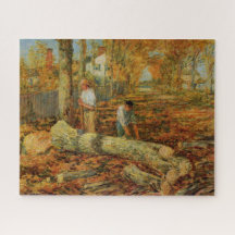 Lumber Manar cut Wood (av Childe Hassam)