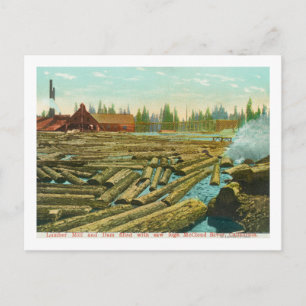 Lumber Mill and Dam, floden fylld med Vykort