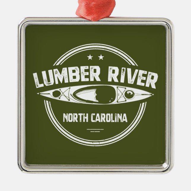 Lumber River, North Carolina Julgransprydnad Metall (Framsidan)