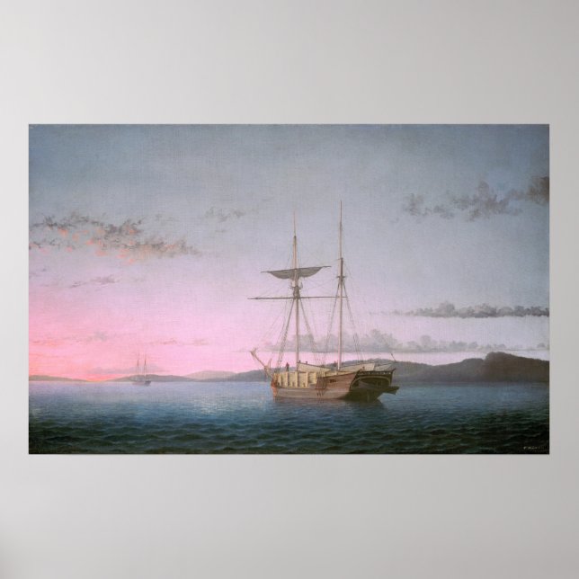 Lumber Schooners - Fitz Henry Lane Fine Art Poster (Framsidan)