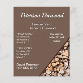 Lumber Timber Yard Firewood Business Flygblad