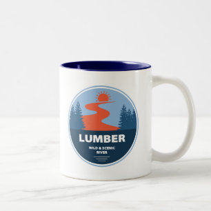 Lumber Vild and Scenne River, North Carolina Två-Tonad Mugg