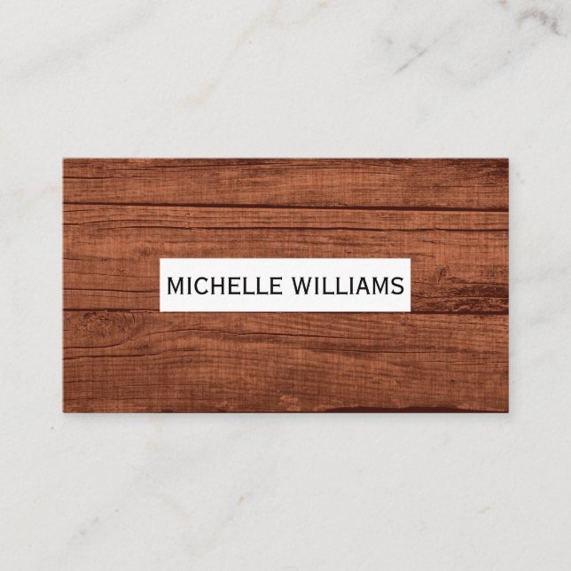 Lumber Wood Background Visitkort (Framsida)