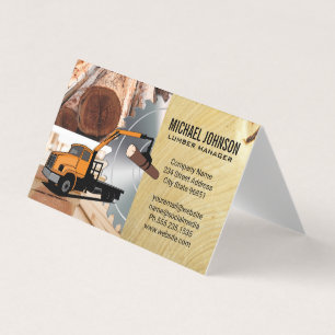 Lumber Yard Trä Circular Saw Visitkort