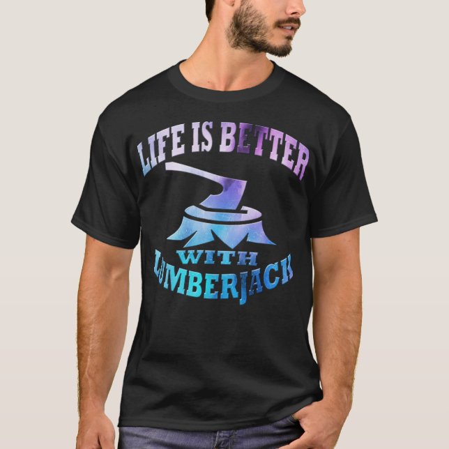 Lumberjack anpassningsbar pirat anpassningsbar föd t shirt (Framsida)