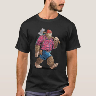 Lumberjack Art för manar Women Träd Cutter Woo T Shirt