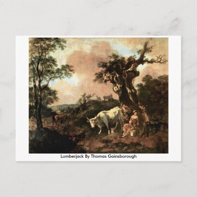 Lumberjack av Thomas Gainsborough Vykort (Framsida)