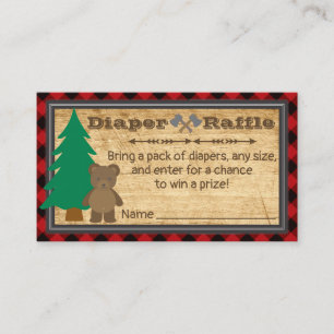 Lumberjack Baby Shower Diaper Raffle Biljett