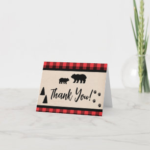 Lumberjack Baby Shower Foldat - tackkort