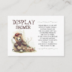 Lumberjack Baby Shower Little Bear Visning Shower Visitkort