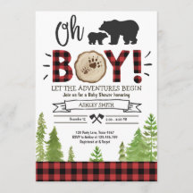Lumberjack Baby Shower Woodland Bear Unge PWF