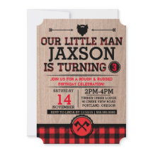 Lumberjack barns födelsedag, plaid, lille man