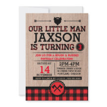 Lumberjack barns födelsedag, plaid, lille man