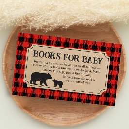 Lumberjack Bear Baby Shower Books for Baby Tilläggskort