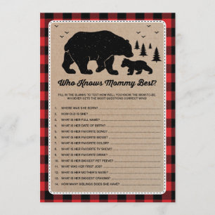 Lumberjack Bear som känner till Mammans bästa spel Inbjudningar