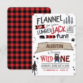 Lumberjack Birthday bjudande Buffalo Play Boy Inbjudningar