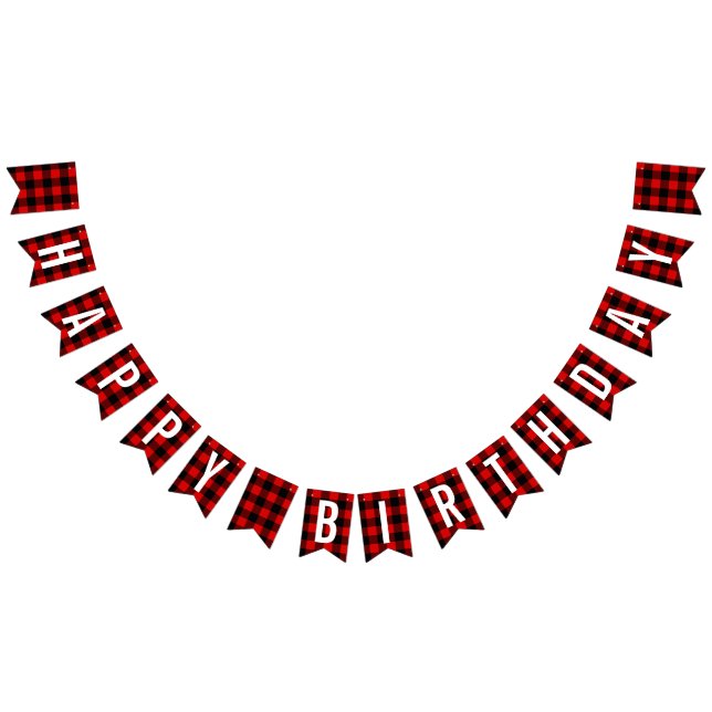 Lumberjack Birthday Play Vimplar (Alla)