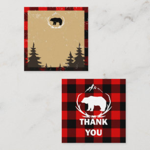 Lumberjack Birthday Tack Anteckningskort