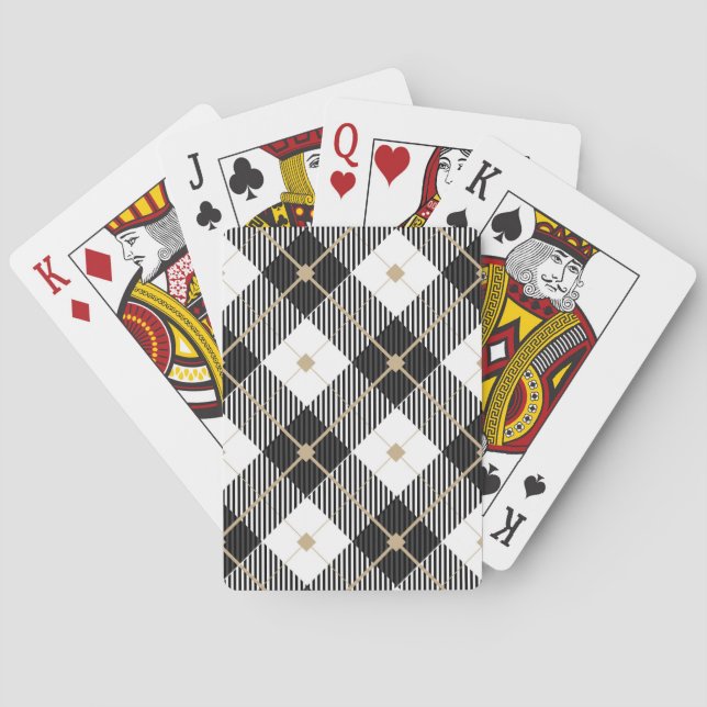 Lumberjack Black White Play Mönster Casinokort (Baksidan)