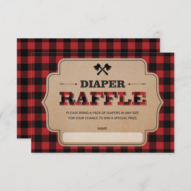 Lumberjack Buffalo Play Boy Diaper Raffle Biljett Tilläggskort (Fram/baksida)