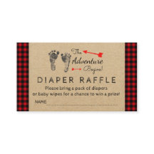 Lumberjack Buffalo Play Boys Diaper Raffle Biljett