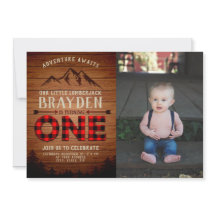 Lumberjack Buffalo Play Första födelsedagsfoto