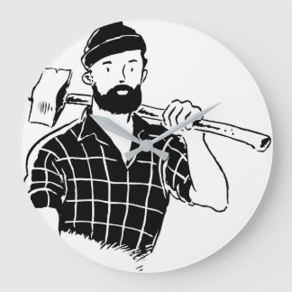 LumberJack Clock Stor Klocka