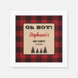 Lumberjack Cocktail Baby Shower Napkins Play Pappersservett